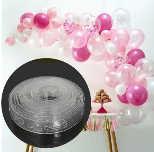 Cinta Orgánica Transparente para Globos