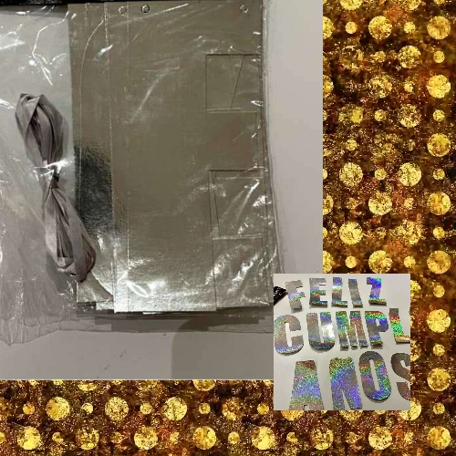 Banderín Feliz Cumpleaños Metalizado Plata