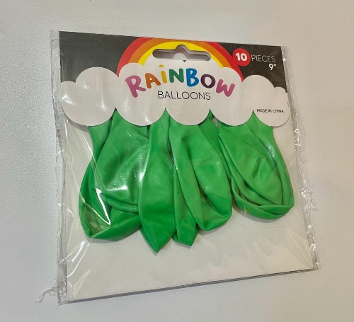 Globo Standard Verde 9" x 10 u