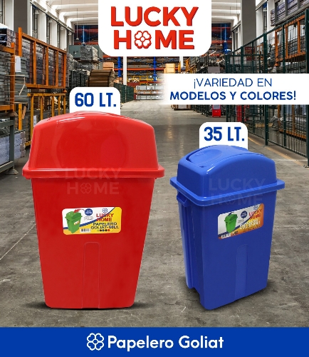 PAPELERA #35 GOLIAT LUCKY HOME RECTANGULAR