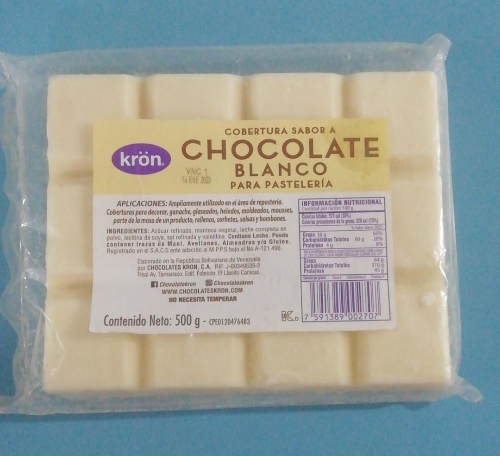 Chocolate blanco para postre 500g