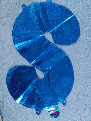 Globo metalizado azul talla 16