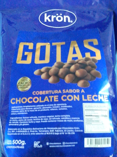 Gotas de chocolates con leche