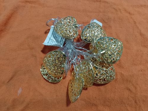 1111 guirnalda corazón dorado 2.9 mts 220v
