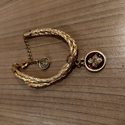 Pulsera cordon dorado del Sagrado Corazón de Jesús (171431)
