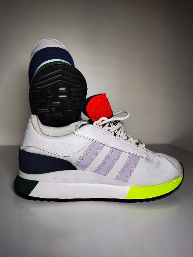 Adidas 3 Streifen Blanco / Azul / Morado No 25