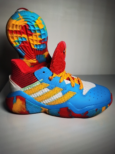 1352 Adidas James Harden Lej90 Azul / Rojo / Amarillo No 22.5