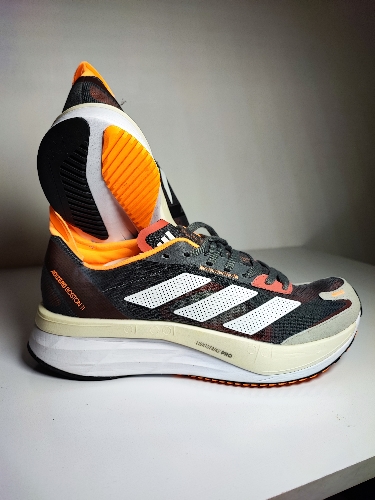 Adidas Adizero Boston 11 Gris / Blanco / Naranja No 24