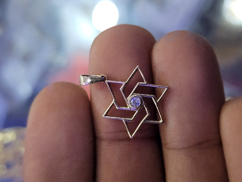 Medallas estrella punto diamante 1.1