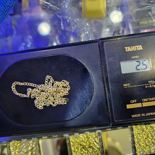 Cadena cubana 2.5 gramos 22 pulgadas