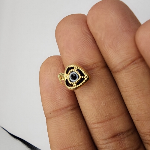 Medalla corazón Ojo azul 0.6 Gramos