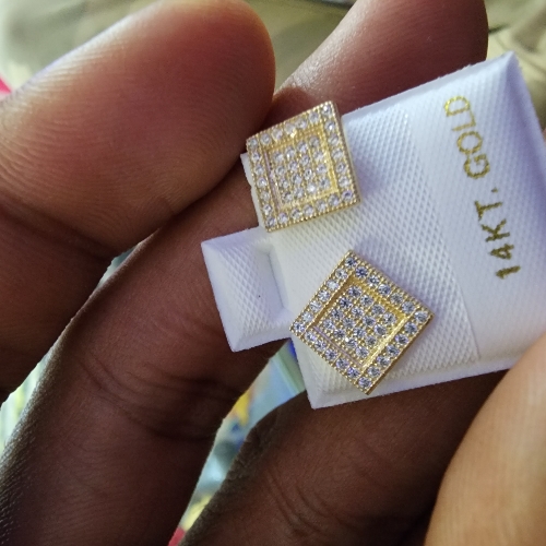 Pantalla arete 14k