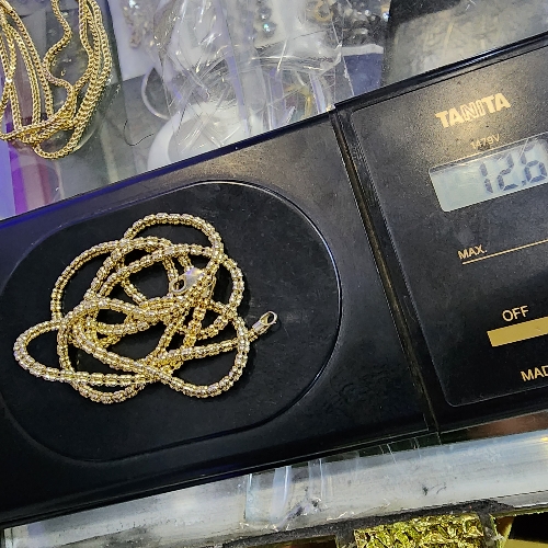 Cadena Ice amarilla 24 Pulgadas 12.6 Gramos