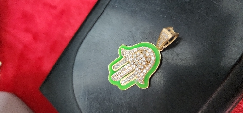 Medalla Mano de fatima Verde