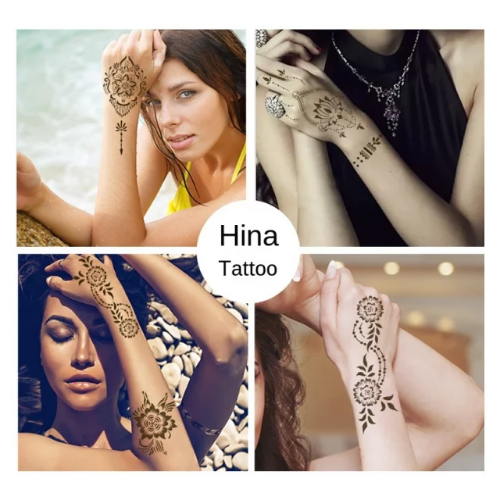 Henna india Tatuajes Temporales Negro/café