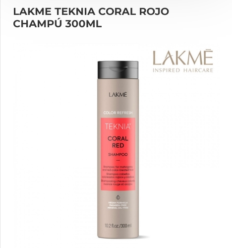 LAKME TEKNIA CORAL RED 
 COLOR  REFRESH SHAMPOO