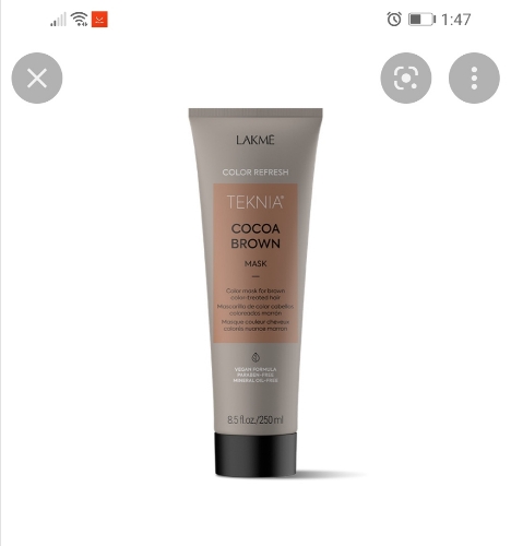 LAKME TEKNIA COCOA BROWN
 COLOR  REFRESH  MASK