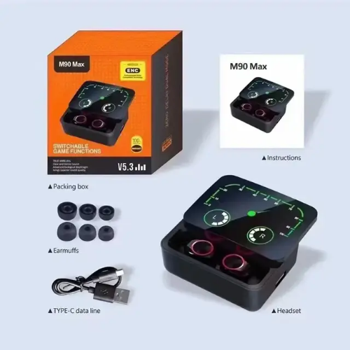Auriculares inalámbricos M90 MAX

🩸🩸🩸🩸🩸🩸🩸
Conexión 5.3
Tws wireless
Stereo música
Cable, manual , caja