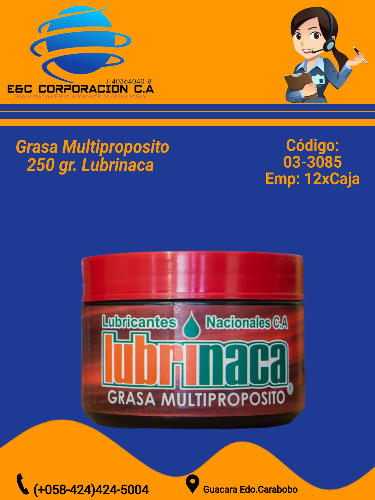 GRASA MULTIPROPOSITO 250 GR. (LUBRINACA)