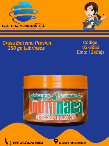 GRASA EXTREMA PRESION 250 GR.(LUBRINACA)