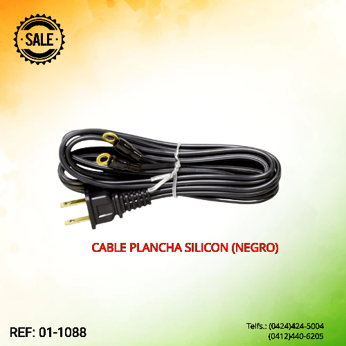 CABLE PLANCHA SILICON (NEGRO)