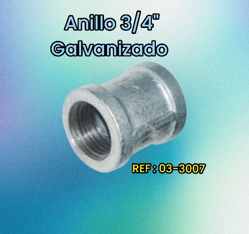 ANILLO 3/4" REFORZADO GALVANIZADO