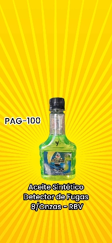 ACEITE PAG-100 SINTETICO DETECTOR FUGA (8 ONZAS - RBV)