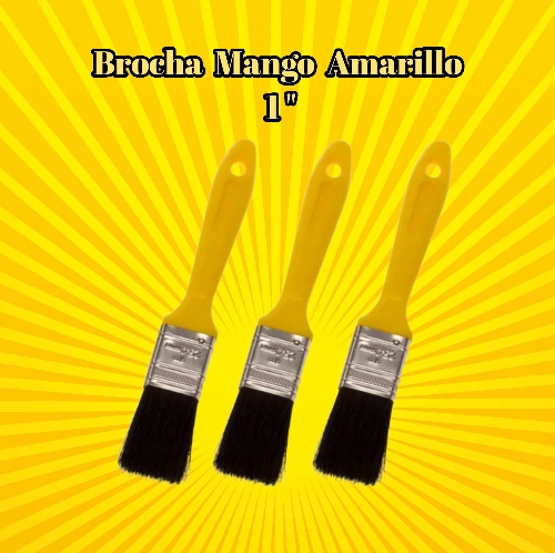 BROCHA MANGO AMARILLO 1"