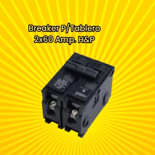 BREAKER P/TABLERO 2X60 AMP. H&P