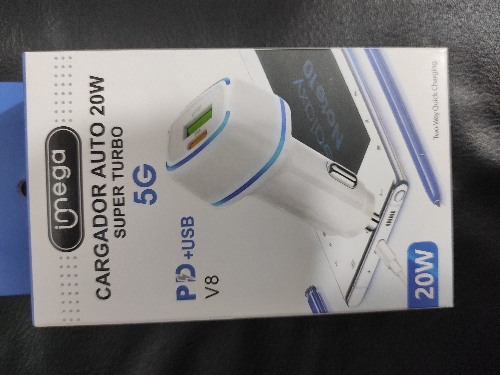 Cargador auto tipoC 20w imega