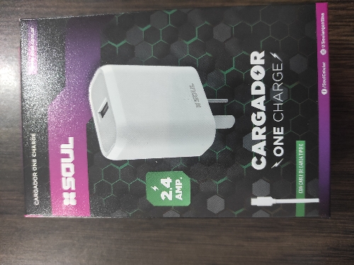 Cargador Soul tipoC 2.4A one charge