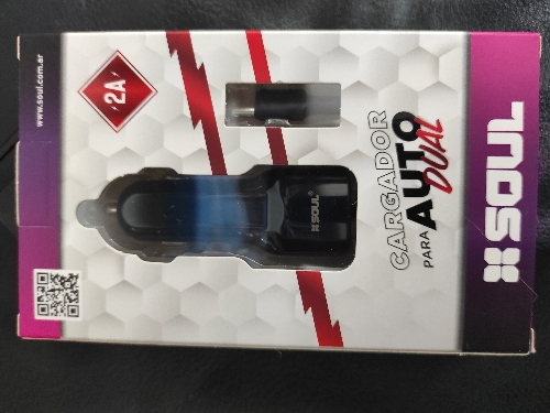 Cargador Soul auto dual tipo C 2A