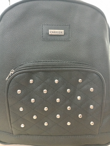 Mochila SAKALI NEGRA Y CUERO